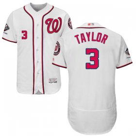 Wholesale Cheap Nationals #3 Michael Taylor White Flexbase Authentic Collection 2019 World Series Champions Stitched MLB Jersey