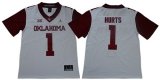 Wholesale Cheap Men's Oklahoma Sooners #1 Jalen Hurts White Jordan Brand Limited New XII Stitched College Jersey