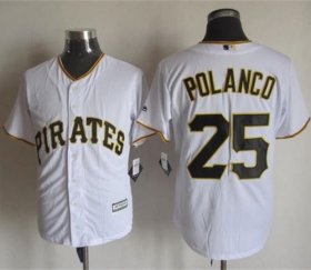 Wholesale Cheap Pirates #25 Gregory Polanco White New Cool Base Stitched MLB Jersey