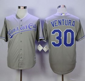 Wholesale Cheap Royals #30 Yordano Ventura New Grey Cool Base Stitched MLB Jersey