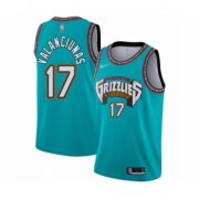 Wholesale Cheap Men's Memphis Grizzlies #17 Jonas Valanciunas Authentic Green Hardwood Classic Basketball Jersey
