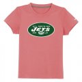 Wholesale Cheap New York Jets Authentic Logo Youth T-Shirt Pink