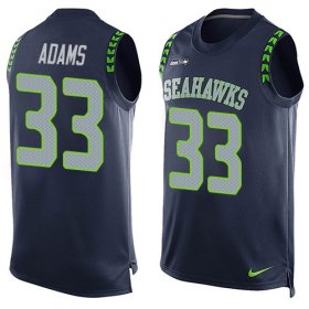Wholesale Cheap Nike Seahawks #33 Jamal Adams Steel Blue Team Color Men\'s Stitched NFL Limited Tank Top Jersey
