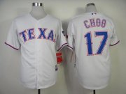 Wholesale Cheap Rangers #17 Shin-Soo Choo White Cool Base Stitched MLB Jersey