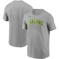 Wholesale Cheap Oakland Athletics Nike Cooperstown Collection Wordmark T-Shirt Heathered Gray