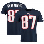 Wholesale Cheap New England Patriots #87 Rob Gronkowski Nike Player Pride Name & Number T-Shirt Navy Blue