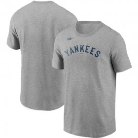 Wholesale Cheap New York Yankees Nike Cooperstown Collection Wordmark T-Shirt Heathered Gray