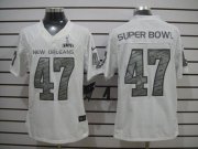 Wholesale Cheap Nike New Orleans White Super Bowl XLVII Men's Elite Jersey