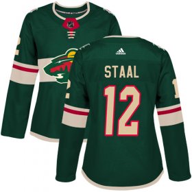 Wholesale Cheap Adidas Wild #12 Eric Staal Green Home Authentic Women\'s Stitched NHL Jersey