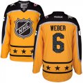Wholesale Cheap Canadiens #6 Shea Weber Yellow 2017 All-Star Atlantic Division Stitched NHL Jersey