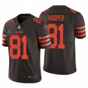 Wholesale Cheap Men's Cleveland Browns #81 Austin Hooper NFL Stitched Color Rush Limited Brown Nike Jersey