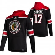 Wholesale Cheap Chicago Blackhawks #17 Dylan Strome Adidas Reverse Retro Pullover Hoodie Black