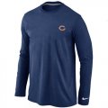 Wholesale Cheap Nike Chicago Bears Sideline Legend Authentic Logo Long Sleeve T-Shirt Dark Blue
