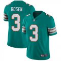 Wholesale Cheap Nike Dolphins #3 Josh Rosen Aqua Green Alternate Men's Stitched NFL Vapor Untouchable Limited Jersey