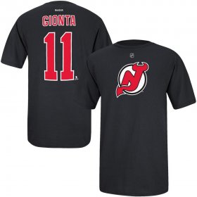 Wholesale Cheap New Jersey Devils #11 Stephen Gionta Reebok Name and Number Player T-Shirt Black