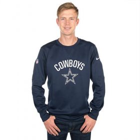 Wholesale Cheap Men\'s Dallas Cowboys Nike Navy Sideline Circuit Performance Sweatshirt