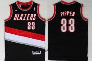 Wholesale Cheap Portland Trail Blazers #33 Scottie Pippen Revolution 30 Swingman Black Jersey