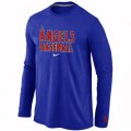 Wholesale Cheap Los Angeles Angels Long Sleeve MLB T-Shirt Dark Blue