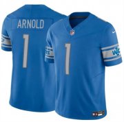 Cheap Men's Detroit Lions #1 Terrion Arnold Blue 2024 Draft F.U.S.E. Vapor Untouchable Limited Football Stitched Jersey