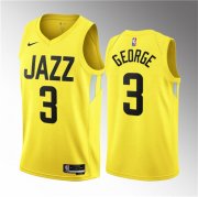 Wholesale Cheap Men's Utah Jazz #3 Keyonte George Yellow 2023 Draft Association Edition Stitched Basketball Jersey