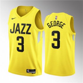 Wholesale Cheap Men\'s Utah Jazz #3 Keyonte George Yellow 2023 Draft Association Edition Stitched Basketball Jersey