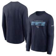 Wholesale Cheap Tennessee Titans Nike Fan Gear Playbook Long Sleeve T-Shirt Navy