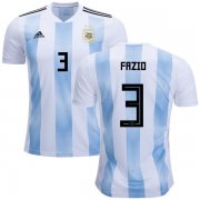 Wholesale Cheap Argentina #3 Fazio Home Kid Soccer Country Jersey