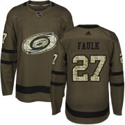 Wholesale Cheap Adidas Hurricanes #27 Justin Faulk Green Salute to Service Stitched NHL Jersey