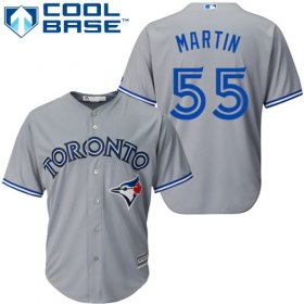 Wholesale Cheap Blue Jays #55 Russell Martin Grey Cool Base Stitched Youth MLB Jersey