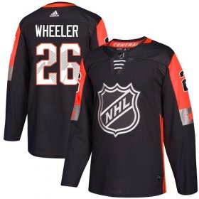 Wholesale Cheap Adidas Jets #26 Blake Wheeler Black 2018 All-Star Central Division Authentic Stitched NHL Jersey
