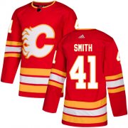 Wholesale Cheap Adidas Flames #41 Mike Smith Red Alternate Authentic Stitched NHL Jersey