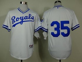 Wholesale Cheap Royals #35 Eric Hosmer White 1974 Turn Back The Clock Stitched MLB Jersey