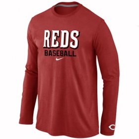 Wholesale Cheap Cincinnati Reds Long Sleeve MLB T-Shirt Red