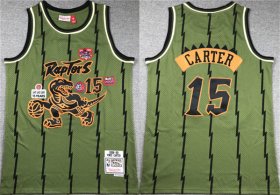 Cheap Men\'s Toronto Raptors #15 Vince Carter Green 1998-99 Throwback Stitched Jersey
