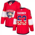 Wholesale Cheap Adidas Panthers #63 Evgenii Dadonov Red Home Authentic USA Flag Stitched Youth NHL Jersey
