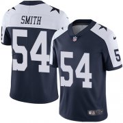 Wholesale Cheap Nike Cowboys #54 Jaylon Smith Navy Blue Thanksgiving Men's Stitched NFL Vapor Untouchable Limited Throwback Jersey