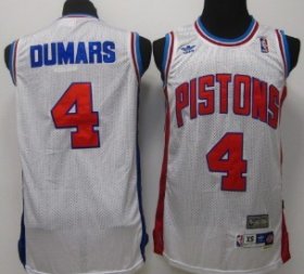 Wholesale Cheap Detroit Pistons #4 Joe Dumars White Swingman Throwback Jersey