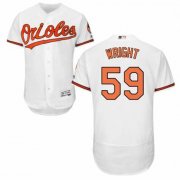 Cheap Men's Baltimore Orioles #59 Mike Wright Jr. Authentic White Home Flex Base Jersey