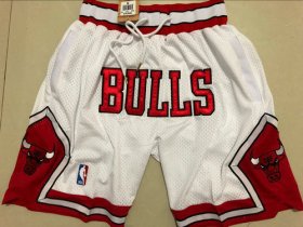 Wholesale Cheap Bulls White 1997-98 Limited Shorts