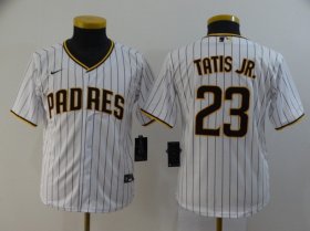 Wholesale Cheap Youth San Diego Padres #23 Fernando Tatis Jr. White Stitched MLB Cool Base Nike Jersey