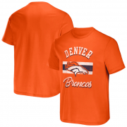 Wholesale Cheap Men's Denver Broncos Orange x Darius Rucker Collection Stripe T-Shirt