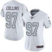 Wholesale Cheap Nike Raiders #97 Maliek Collins White Women's Stitched NFL Limited Rush Jersey
