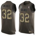 Wholesale Cheap Nike Rams #32 Eric Weddle Green Men's Stitched NFL Limited Salute To Service Tank Top Jersey