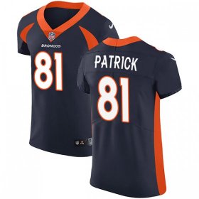 Wholesale Cheap Nike Broncos #81 Tim Patrick Navy Blue Alternate Men\'s Stitched NFL Vapor Untouchable Elite Jersey
