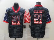Wholesale Cheap Men's Dallas Cowboys #21 Ezekiel Elliott USA Camo 2020 Salute To Service Stitched NFL Nike Limited Jersey