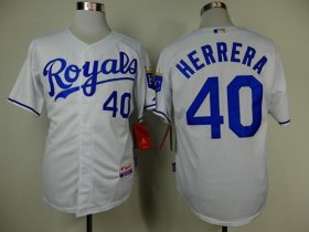 Wholesale Cheap Royals #40 Kelvin Herrera White Cool Base Stitched MLB Jersey