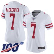 Wholesale Cheap Nike 49ers #7 Colin Kaepernick White Women's Stitched NFL 100th Season Vapor Limited Jersey