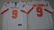 Wholesale Cheap Men's Clemson Tigers #9 Wayne Gallman II White Stitched NCAA Nike 2016 College Football Jersey