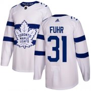 Wholesale Cheap Adidas Maple Leafs #31 Grant Fuhr White Authentic 2018 Stadium Series Stitched NHL Jersey