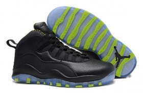 Wholesale Cheap Air Jordan 10 Retro Shoes Black/Venom Green